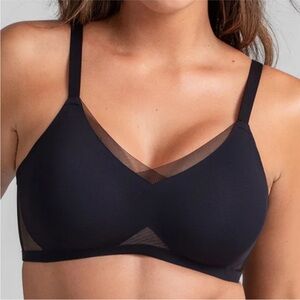 Honeylove Crossover Bra Runway Black Nude 2X